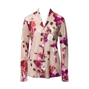 HANRO chemise Olivia Beige/Rouge - Taille XS