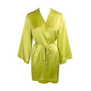 MARJOLAINE d&eacute;shabill&eacute; Chrom&eacute;a en soie Calista Vert Citron - Taille XS