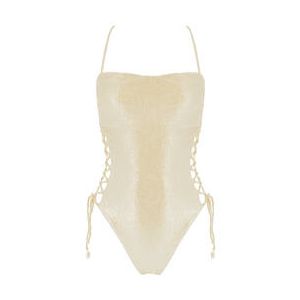 LULI FAMA maillot de bain 1 pièce bustier armatures Luminous Or - Taille S