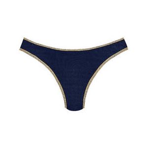 PAIN DE SUCRE bas de maillot de bain slip échancré Mathis Cotelé Bleu marine - Taille XS