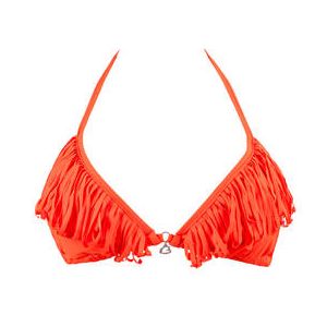 BANANA MOON haut de maillot de bain triangle Lenno Fringes Orange - Taille XS