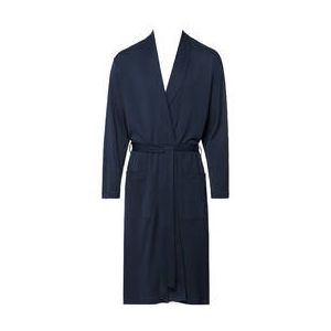 HANRO robe de chambre homme en coton Night & Day Cotton Bleu navy - Taille S
