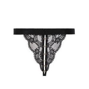 ATELIER AMOUR tanga ouvert en dentelle Évasion Sensuelle Noir - Taille S