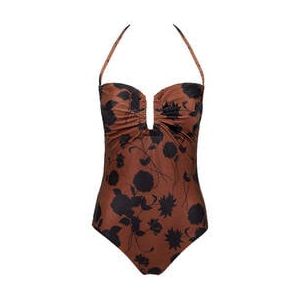 ACQUADICOCCO maillot de bain 1 pièce bustier Chocolate Marron/Noir - Taille XS