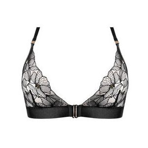 SHIKKOSA soutien-gorge triangle ouverture frontale Honey Noir - Taille XS