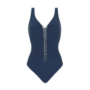 SUNFLAIR maillot de bain 1 pi&egrave;ce col V sans armatures Hainan Bleu - Taille 40/C
