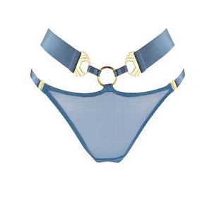 BORDELLE slip ouvert Melusina Bleu - Taille S