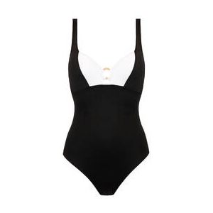 LIVIA maillot de bain 1 pièce Manuela sans armatures Valeria Noir/Blanc - Taille 38