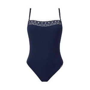 LISE CHARMEL maillot de bain 1 pièce bustier sans armatures Ajourage Couture Bleu navy - Taille 1