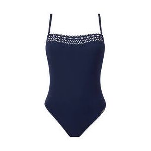 LISE CHARMEL maillot de bain 1 pièce bustier sans armatures Ajourage Couture Bleu navy - Taille 1