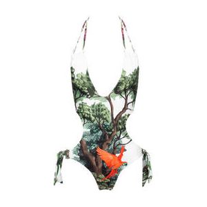 ACQUADICOCCO maillot de bain 1 pièce trikini sans armatures Parrots Multicolore - Taille S