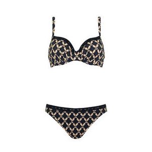 SUNFLAIR maillot de bain 2 pièces emboitant Riviera Noir/Beige - Taille 38/B