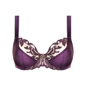 PRELUDE soutien-gorge emboitant en satin Venus Violet fonc&eacute; - Taille 85B