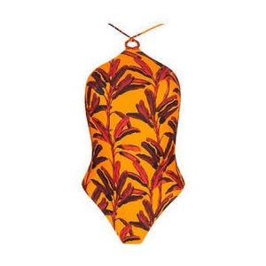 ANTIGEL maillot de bain 1 pi&egrave;ce dos nu sans armatures La Melanesia Marron/Orange - Taille 1