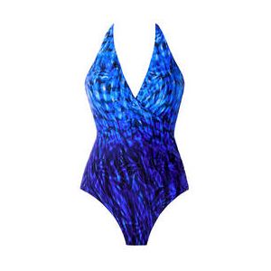 MIRACLESUIT maillot de bain 1 pièce gainant Wrapsody sans armatures Paka Mayan Bleu - Taille 40