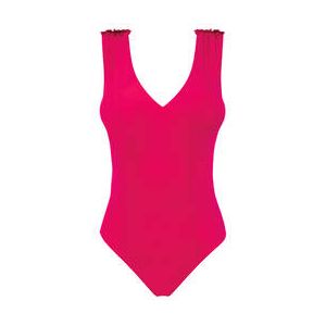 EMPREINTE maillot de bain 1 pièce décolleté sans armatures Kiss Rose tyrien - Taille 38/C