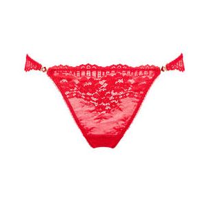DITA VON TEESE string en dentelle Floradora Rouge - Taille XS