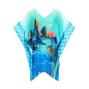 SUNFLAIR poncho Phuket Bleu turquoise - Taille S