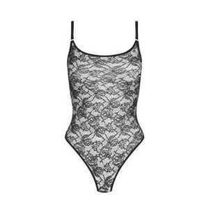 MAISON CLOSE body string avec bretelles amovibles en dentelle Flashback Noir - Taille XS