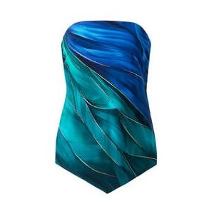 MIRACLESUIT haut de maillot de bain tankini bustier Hankini armatures Maldiva Bleu Marine/Turquoise - Taille 40