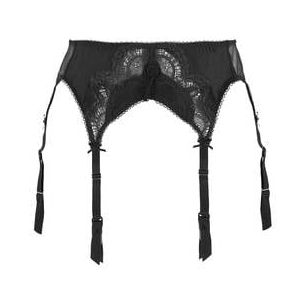 DITA VON TEESE porte-jarretelles 6 attaches en satin Star Lift Noir - Taille 36