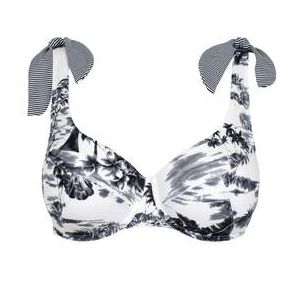 EMPREINTE haut de maillot de bain emboitant Story Blanc/Gris - Taille 40/C