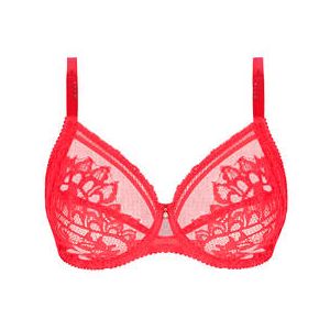 LISE CHARMEL soutien-gorge armatures bien-&ecirc;tre en dentelle  D&eacute;sirs de Venise Rouge - Taille 90D