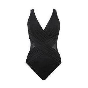 MIRACLESUIT maillot de bain 1 pièce gainant Crossover sans armatures Illusionists Noir - Taille 40