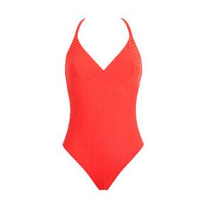 AUBADE maillot de bain 1 pi&egrave;ce dos nu sans armatures Sun Pop Corail - Taille S