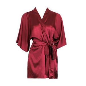 FLEUR OF ENGLAND déshabillé en soie Gisele Carmin - Taille M/L