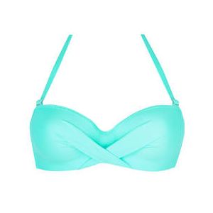 ANTIGEL haut de maillot de bain bandeau coques La Chiquissima Bleu turquoise - Taille 85B
