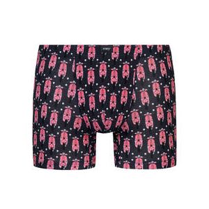 MEY boxer homme en coton City Glide Bleu/Rose - Taille S