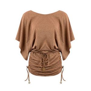 LULI FAMA tunique de plage Beachwear Marron - Taille XS