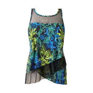 MIRACLESUIT haut de maillot de bain tankini Mirage armatures Gasparilla Noir/Bleu - Taille 40