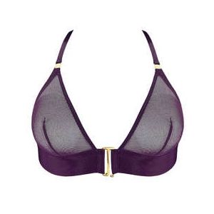 BORDELLE soutien-gorge triangle ouverture frontale Nara Violet foncé - Taille S