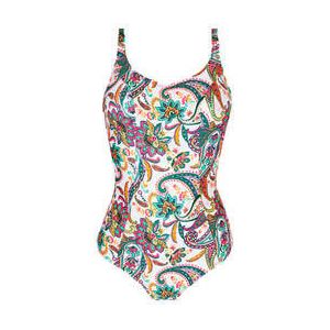 ANTIGEL maillot de bain 1 pièce nageur armatures La Bayadère Blanc - Taille 85C