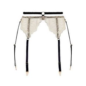 EDGE O' BEYOND porte-jarretelles 6 attaches Betty Beige/Noir - Taille M/L