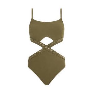 AUBADE maillot de bain 1 pièce trikini sans armatures Summer Stars Kaki - Taille S