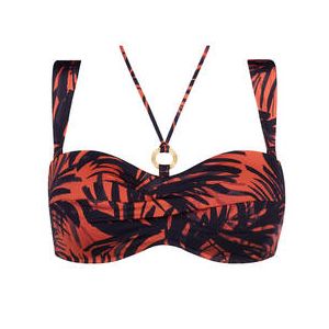 TRIUMPH haut de maillot de bain bandeau Summer Palm Argile/Noir - Taille 85B