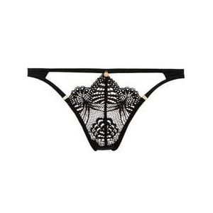 ATELIER AMOUR tanga en dentelle Enlace moi Noir - Taille XS