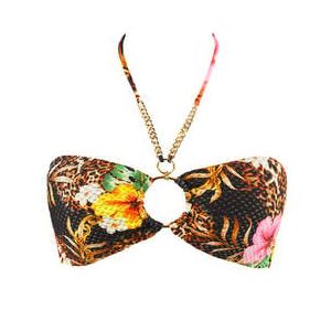 LULI FAMA haut de maillot de bain bandeau Visions of Paradise Noir - Taille XS