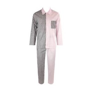EDEN PARK  pyjama chemise homme en coton Fashion Rose/Blanc - Taille S