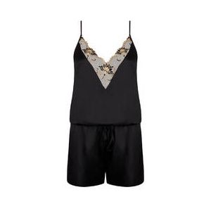 LISE CHARMEL combishort en soie Éblouissante Icône Noir/Or - Taille 38