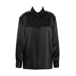SIMONE PÉRÈLE haut de pyjama chemise en soie Love Me Noir - Taille S