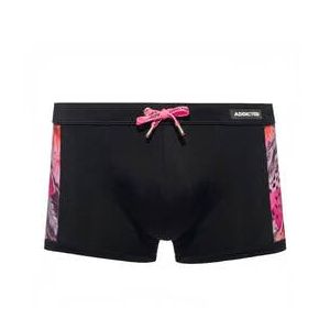 ADDICTED boxer de bain homme Hydrangea Noir/Rose - Taille S