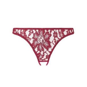 COCO DE MER slip ouvert en dentelle Naraya Bordeaux - Taille S