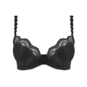 DITA VON TEESE soutien-gorge balconnet en satin Star Lift Noir - Taille 85A