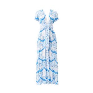 MELISSA ODABASH robe de plage longue Lou Blue Riviera Bleu/Blanc - Taille S