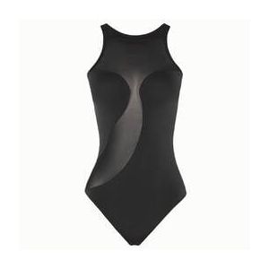 WOLFORD body Sheer Noir satin - Taille XS
