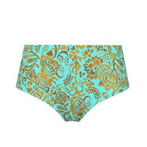 VERDISSIMA bas de maillot de bain culotte haute Malibu Beige/Turquoise - Taille 2